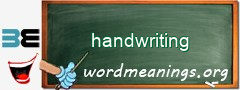 WordMeaning blackboard for handwriting